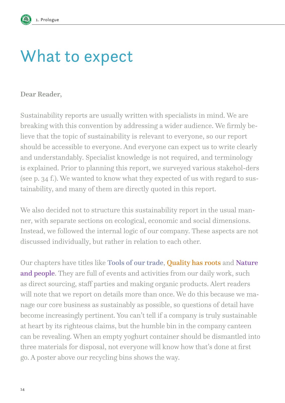 Vorschau Sustainability Report 2019 Seite 16
